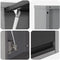 vidaXL - Wandkast - met - Gasliftdeur - - - Zwart - 100x25x35 - cm