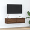 vidaXL - TV-kast - Bruin - Eiken - 100x31x25,5 - cm - Bewerkt - Hout