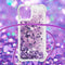 Lunso - Backcover hoes met koord - Geschikt voor iPhone 13 Pro - Glitter Paars