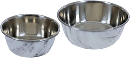 Eetbak hond RVS deco marmer 950 ml