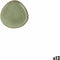 Eetbord Bidasoa Ikonic Groen Keramisch 11 x 11 cm (12 Stuks) (Pack 12x)