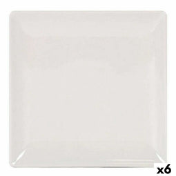 Eetbord La Mediterránea Elite Keramiek Ivoor 21 x 21 x 2 cm (6 Stuks) (21 cm)