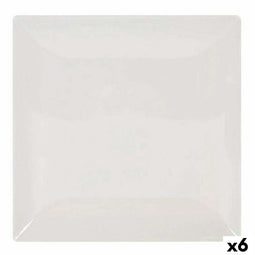 Eetbord La Mediterránea Elite Keramiek Ivoor 26,5 x 26,5 x 2,5 cm (6 Stuks)