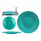 Eetbord Vivalto 323928P Turkoois Glas 27,5 x 2 x 27,5 cm (6 Stuks)