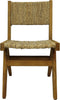 Eetkamer stoel - 45x48x80 - Naturel - Teak/bananenblad