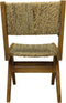 Eetkamer stoel - 45x48x80 - Naturel - Teak/bananenblad