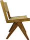 Eetkamer stoel - 45x48x80 - Naturel - Teak/bananenblad