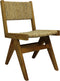 Eetkamer stoel - 45x48x80 - Naturel - Teak/bananenblad