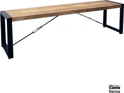 Eetkamerbank Britt mangohout 180 cm - Naturel