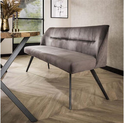 Eetkamerbank pull - Antraciet velvet | Meubelplaats