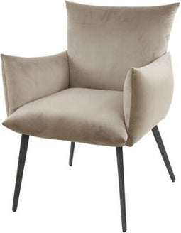 Eetkamerfauteuil lobby Velvet - Champagne | Meubelplaats
