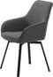 Eetkamerstoel Alma Donkergrijs Melange Swivel - Giga Living