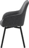 Eetkamerstoel Alma Donkergrijs Melange Swivel - Giga Living