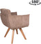 Eetkamerstoel Amsterdam Draaibaar houten onderstel - Mocca ribcord | Moods