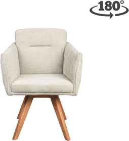 Eetkamerstoel Amsterdam Draaibaar houten onderstel - Thyme Sino | Moods