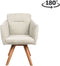 Eetkamerstoel Amsterdam Draaibaar houten onderstel - Thyme Sino | Moods