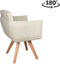 Eetkamerstoel Amsterdam Draaibaar houten onderstel - Thyme Sino | Moods