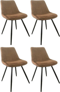 Eetkamerstoel Angy - Cognac (set van 4 stuks)