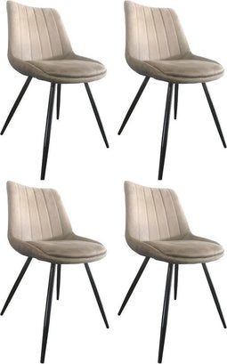 Eetkamerstoel Angy - Taupe (set van 4 stuks)