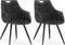 Eetkamerstoel Ayla - Antraciet (set van 2 stoelen)