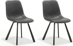 Eetkamerstoel Bari | leer Vintage zwart