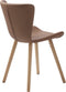 Eetkamerstoel Bruin PU leer - Naturel Eikenhout - Teslin - Giga Living