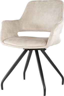 Eetkamerstoel Capp Beige Velvet - Giga Meubel