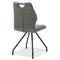 Eetkamerstoel Carlos | lederlook Soft steel