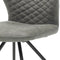 Eetkamerstoel Carlos | lederlook Soft steel