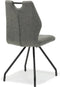 Eetkamerstoel Carlos | lederlook Soft steel