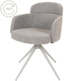 Eetkamerstoel Chase - Bouclé - Brown