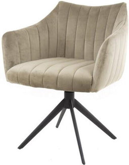 Eetkamerstoel Cinema Velvet - Champagne | Meubelplaats (set van 2)