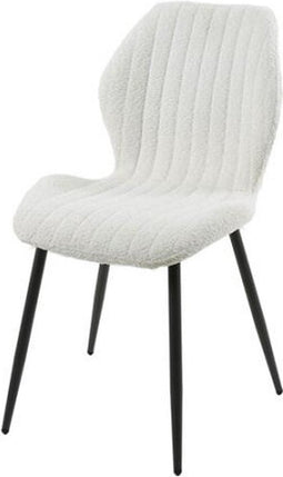 Eetkamerstoel Cyprus bouclé - Wit (set van 4)