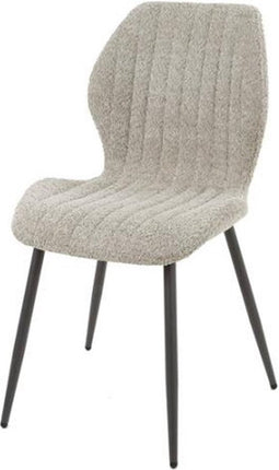 Eetkamerstoel Cyprus bouclé - zandkleur (set van 4)