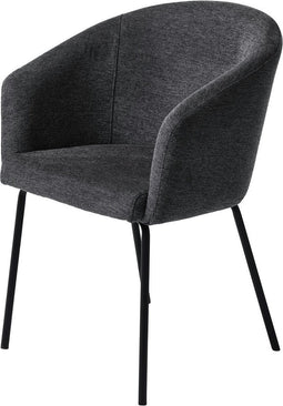Eetkamerstoel Easton Donkergrijs Fabric - Giga Living