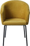 Eetkamerstoel Easton Mosterd Fabric - Giga Living