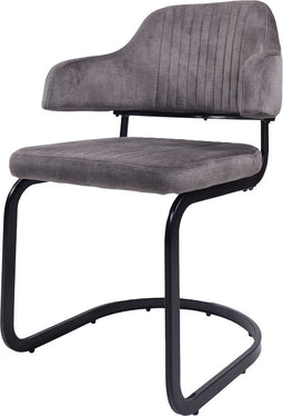 Eetkamerstoel Fox Antraciet 01 - Vintage Velvet