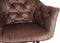 Eetkamerstoel Glendale - 68x61x85 cm - Cognac bruin - Velours/metaal
