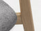 Eetkamerstoel Grijs Bouclé - Naturel Eiken - 50x46x81cm - Elim - Giga Living