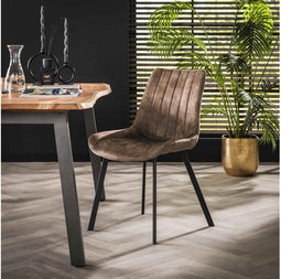 Eetkamerstoel Jelle - Champagne velours | Meubelplaats (set van 4)