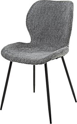 Eetkamerstoel Justin Bouclé - Grijs | Meubelplaats (set van 2)