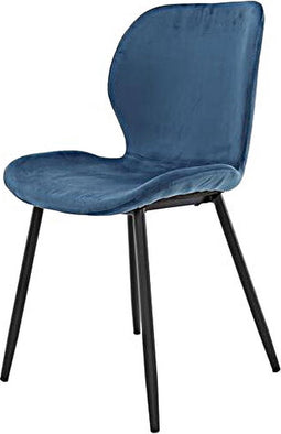 Eetkamerstoel Justin Velvet - Blauw | Meubelplaats (set van 2)