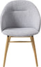 Eetkamerstoel Lichtgrijs Met Armleuning - Stof & Eikenhout - Stoel Teno - Giga Living