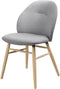 Eetkamerstoel Lichtgrijs - Stof & Eikenhout - Stoel Teno - Giga Living