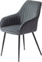 Eetkamerstoel Melfort Met Armleuning Granite Velvet - Giga Living