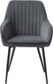 Eetkamerstoel Melfort Met Armleuning Granite Velvet - Giga Living