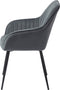 Eetkamerstoel Melfort Met Armleuning Granite Velvet - Giga Living