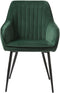 Eetkamerstoel Melfort Met Armleuning Groen Velvet - Giga Living
