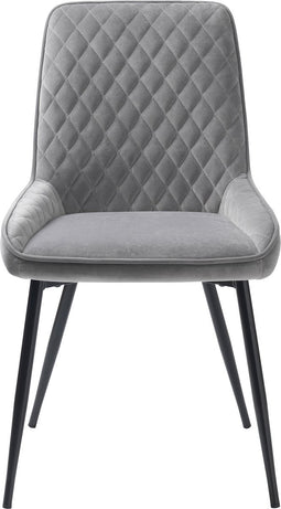 Eetkamerstoel Milton Grijs Velvet - Giga Living