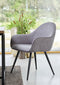 Eetkamerstoel Minto Met Armleuning Grijs Fabric - Giga Living